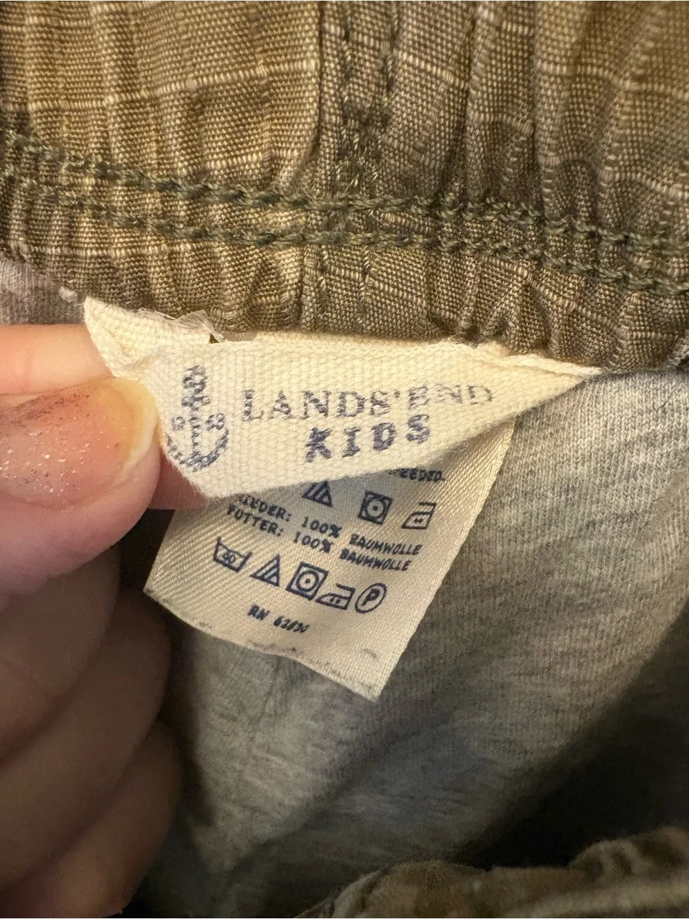 12S LANDS END IRON KNEE Kids Camo Cargo LINED Pants - Camouflage